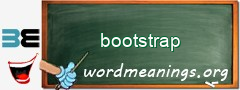 WordMeaning blackboard for bootstrap